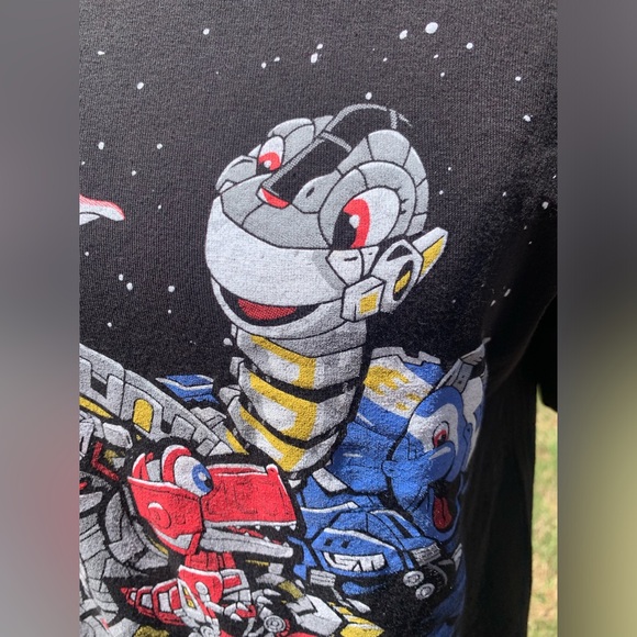 NWOT Funny Fusion/Hybrid “Power Rangers” meets “Land Before Time” Tee - Picture 7 of 14